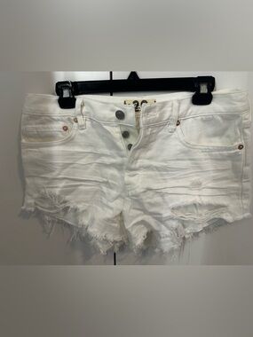 Free People Loving Good Vibrations Shorts White